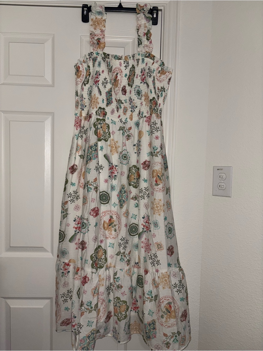 NWT Perch Smocked Seashell Fruit Farmers Market Dress